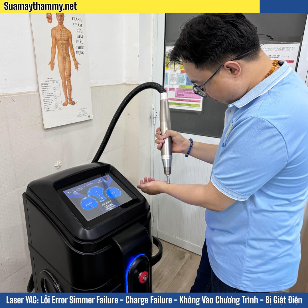 Sửa máy QH Medical LaserYAG xóa xăm cơ bản